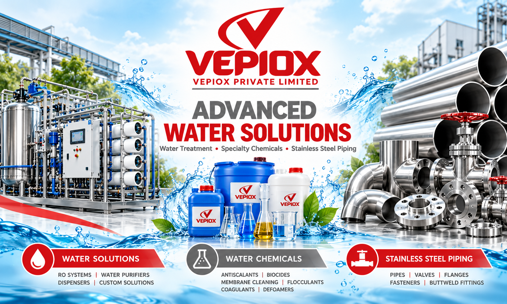 VEPIOX business portfolio including water, chemicals and industrial solutions